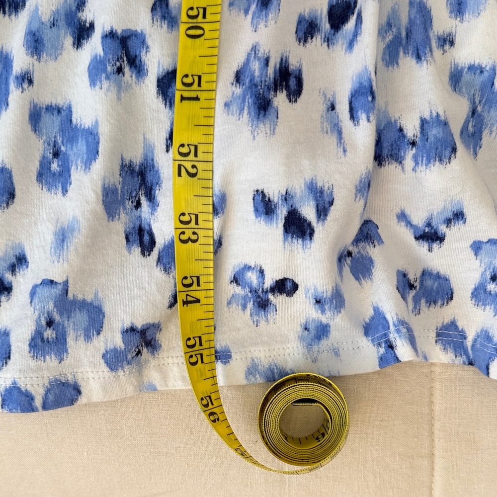 Michael Kors Blue & White Floral Print Maxi Dress/Size L - Picture 13 of 13
